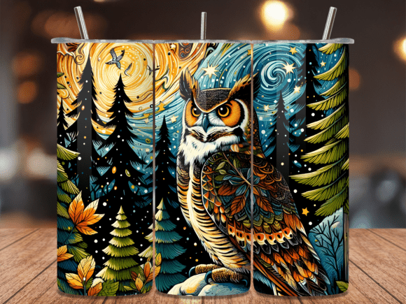 Boho Starry Night Forest Tumbler Wrap: A Versatile Design Asset for Creative Marketers