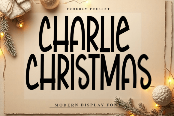 Charlie Christmas Display: A Festive Graphic Design Asset for Seasonal Products