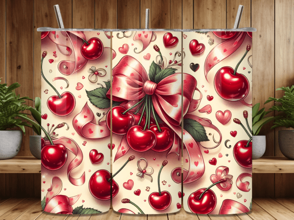 Cherry Coquette Bow Hearts Tumbler Wrap Review for Real Design Projects