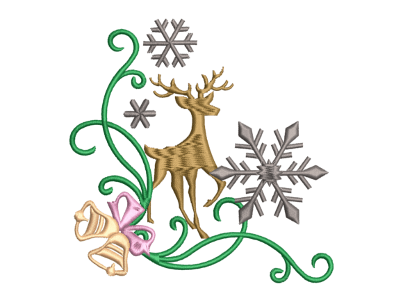 Christmas Deer Embroidery Design: A Festive Graphic Asset for Seasonal Projects