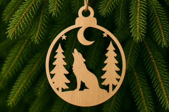Christmas Ornament SVG, Laser Cut Design for Winter Amp Campaigns