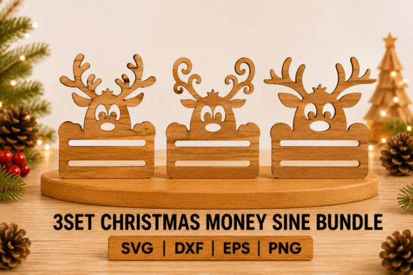 Christmas Reindeer Money Holder SVG: A Festive Branding Asset for Winter Amp Campaigns