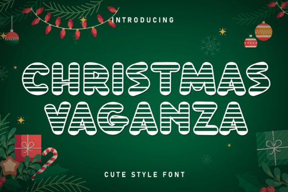 Christmas Vaganza Display: A Festive Graphic Design Asset for Real Crafting Projects