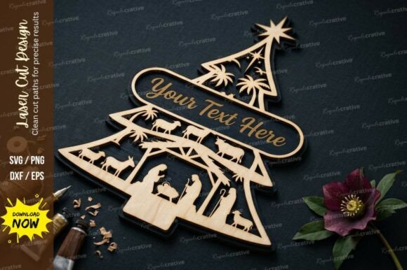 Christmas Village Laser Cut Svg Cutting for Festive Wall Decor