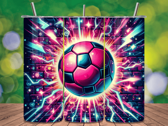 Neon Pink Soccer Glow Tumbler Wrap Review for Digital Sellers