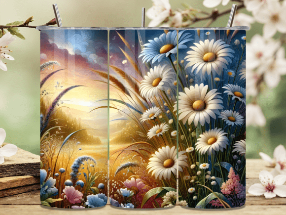 Sunrise White Daisy Garden Tumbler Wrap Review for Real Crafting
