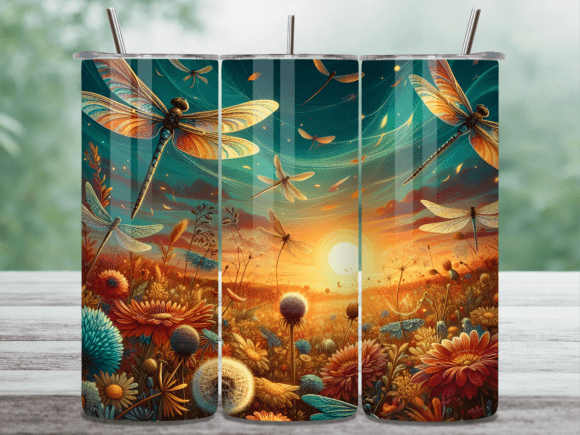 Sunset Meadow Dragonfly Tumbler Wrap Review for Real Projects