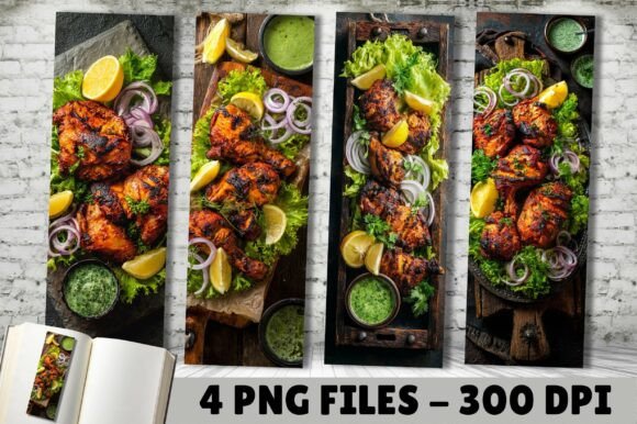 Tandoori Grilled Chicken Tikka Bookmark for Crafts