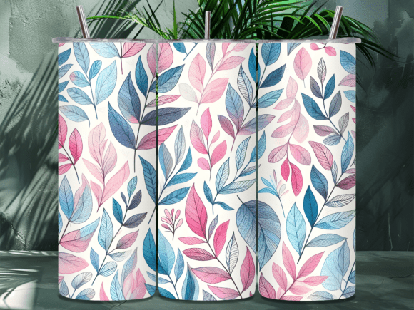 Tropical Pink Blue Leaves Tumbler Wrap Review for Real Craft Projects