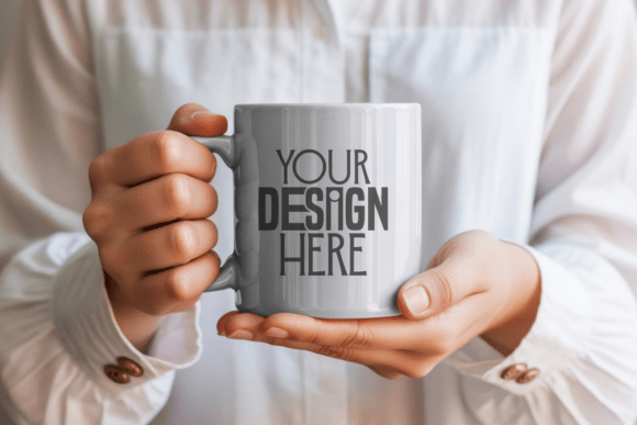 White Coffee Mug Mockup: A Clean Graphic Design Asset for Modern Branding