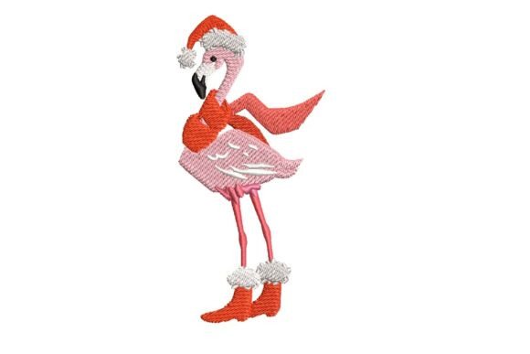 Winter Christmas Flamingo Bird: A Festive Design Asset for Local Branding
