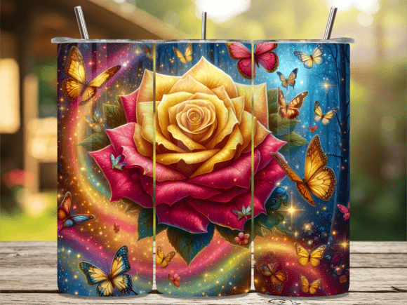 Yellow Rose Butterfly Tumbler Wrap Review for Digital Sellers